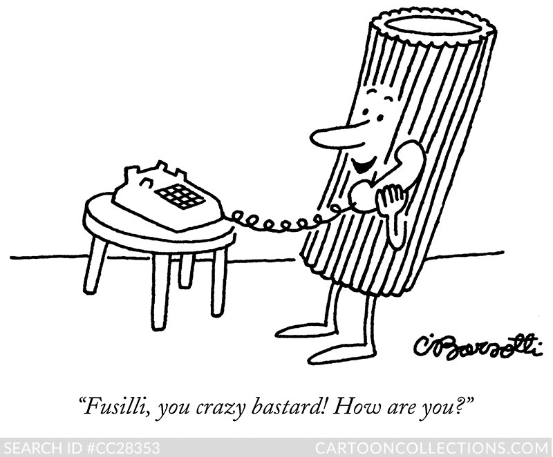 Charles Barsotti New Yorker cartoons, Fusilli