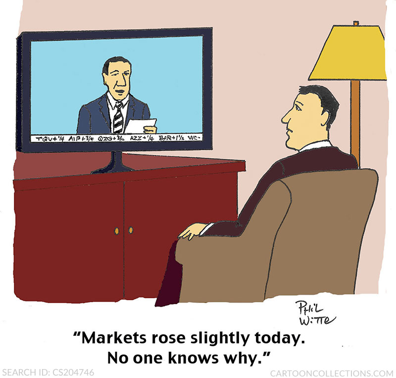 Phil Witte cartoons, stock market cartoons