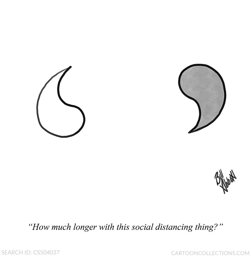 social distance cartoons