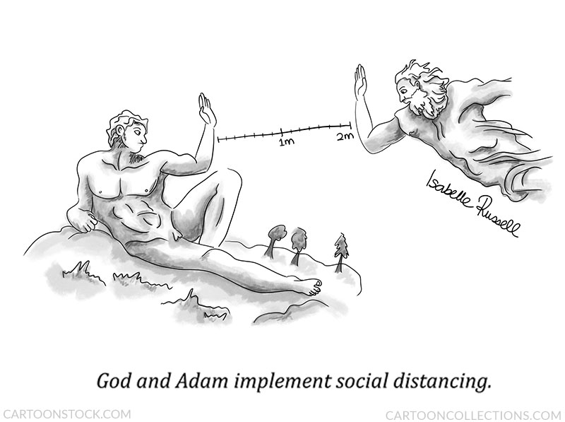 social distancing cartoons