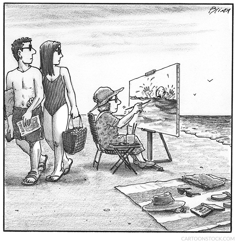 beach cartoons